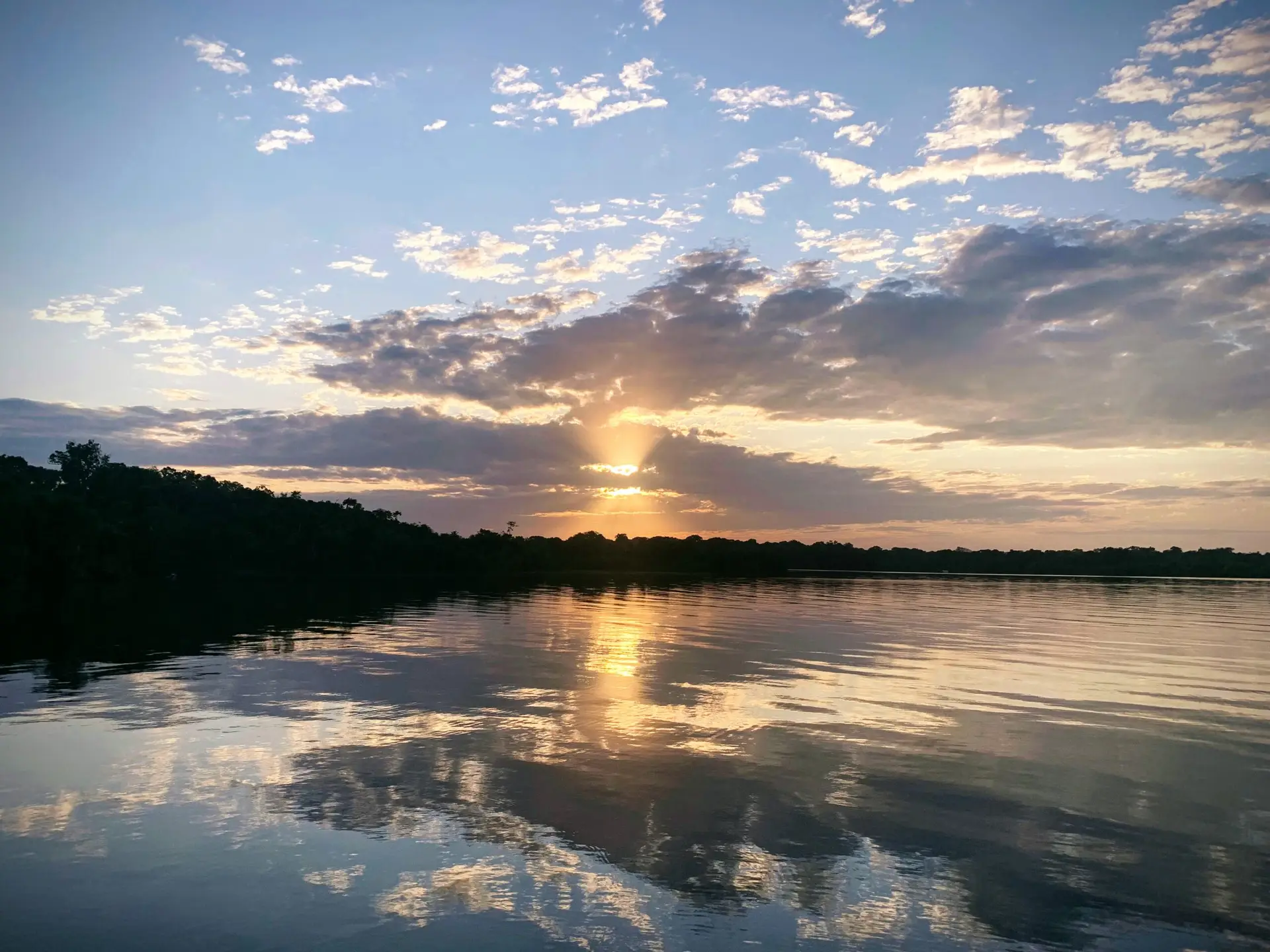 por do sol em Caxiuanã
