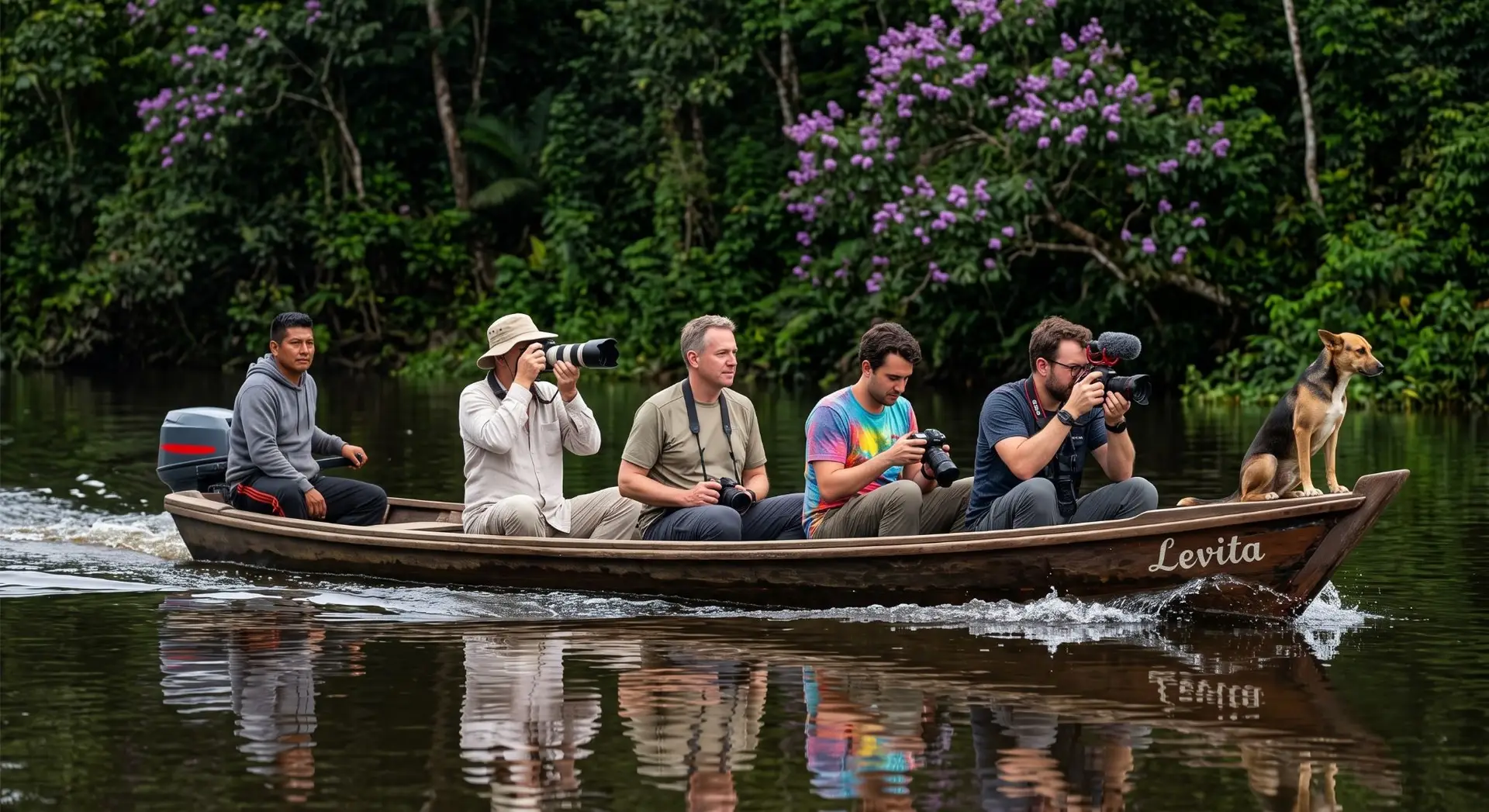 Passeio de rabeta em Caxiuanã